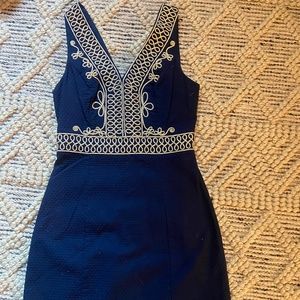 Navy and Gold Lily Pulitzer Dress